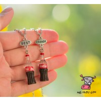 Кулон для двоих друзей "Best Friends. Coca Cola. Цена за набор